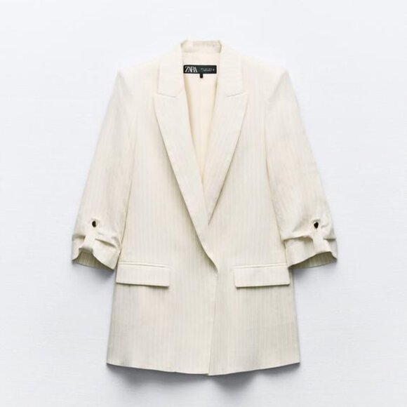 ZARA BLAZER WITH ROLLED-UP SLEEVES - Picture 5 of 8